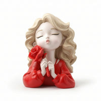 Girl savings Box Cartoon Piggy Bank Compact Tabletop Bank with Girl Figure for Kids, Bedroom