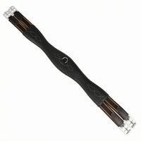 Contoured Girth Decorative Stitching Padded Horse Girth Metal Buckles