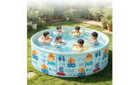 Collapsible Foldable Pool Easy-Draining Foldable Swimming Pool Portable Quick Setup for Children, Toddlers, Backyard, Patio, Indoor