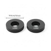 Compact Barbell Plates with 2-Inch Hole Slimline Standard Weight Plates Long-Wearing Weights Long-Lasting for Weightlifters