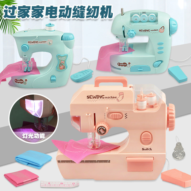 Educational Electric Sewing Machine Toy with Light for Kids Pretend Play