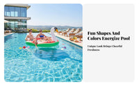 Portable Design 2 Person Pool Flotation Device Comfortable Inflatable Pool Raft Easy Inflation Floating Recliner Chair Multi-Purpose for Couples, Adults, Beach, Summer Vacation, Lake