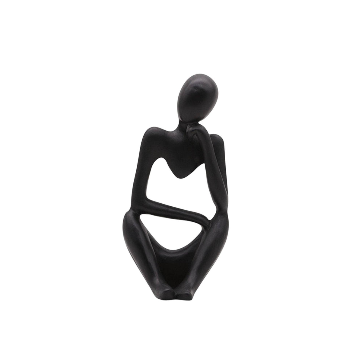 Hollow Abstract Human Figurine Compact Tabletop Sculpture Geometric Human Figure Sculpture Contemporary for Bookshelf, Office, Entryway