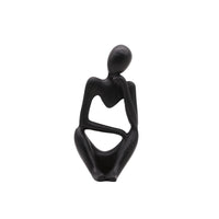 Hollow Abstract Human Figurine Compact Tabletop Sculpture Geometric Human Figure Sculpture Contemporary for Bookshelf, Office, Entryway