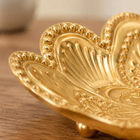 Lotus Tray Small Feet Embossed Floral Tray Shallow Dish for Display
