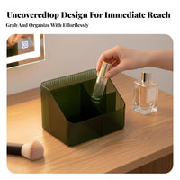 Multi-Compartment Clear organizer Tiered Compartments Cosmetic Organizer for Vanity