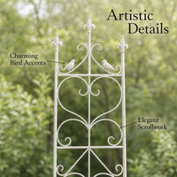 Iron Garden Trellis for Climbing Plants, 171-200cm Metal Plant Support for Outdoor Potted Plants, Staked Modular Trellis Panels