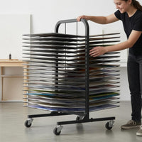 Art Drying Artwork Rounded Handle Art Drying Rack Mobile