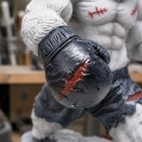 Boxing Bear Statue Muscular Fighting Bear Figurine Anthropomorphic