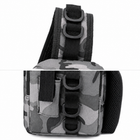 Fishing Bag Tackle Bag Bass Fishing Shoulder Bag Waterproof Oxford 18x8x30cm With Rod Holder