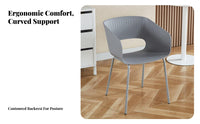Modern Side Chair Nordic Design Shell rear Side Chair Easy to Clean Ergonomic rearrest for Homeowners, Restaurant Owners, Cafe