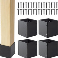 Adjustable Post Protector Metal Protection Kit for Wooden Table Corners, Fences, Mailboxes, Cabinet Feet, etc.