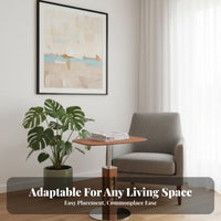 Round elevatingTop Side Table Adjustable Height Household Furniture Minimalist Design Vintage Inspired for Interior Designers