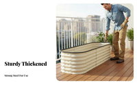Weather Resistant Metal Raised Garden Bed Large Planting Space Raised Garden Bed Easy Assembly Galvanized Steel Planter Unsealed Bottom Design for Gardeners, Homeowners, Hobbyists, Balcony, Outdoor, Backyard, Greenhouse