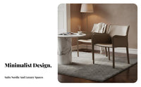 Upholstered Armchair Light Luxury Upholstered Side Chair Minimalist Design Nordic Aesthetic for Dining Room, Restaurant, Bedroom
