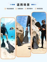 Scuba Diving Fins with Spring Straps, Open Heel, for Deep Diving Training