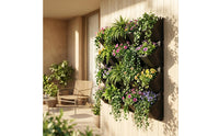 Three-Pocket Wall Planter Black Modular Wall Planter Space-Saving