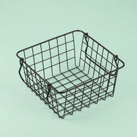 Laundry Basket with Handle for Bathroom Storage and Kitchen Organization, Wire Mesh Design for Shelves with Ventilation