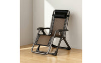 Folding Lounge Chair Adjustable Reclining Chair with Headrest Ergonomic Folding Recliner for Balcony