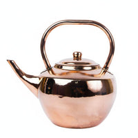 Copper Tea Kettle Polished Finish Stovetop Tea Kettle Curved Spout