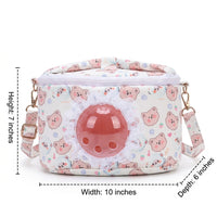Pet Carrier Bag and Small Animal Carrier with Wood Base, Portable Pet Tote Bag and Pet Hand Bag with Shoulder Strap for Outdoor Spring Outing