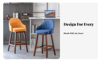 Upholstered High Stool with Backrest Minimalist Design Counter Chair Padded Seat