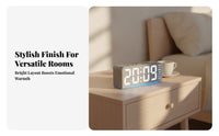 Easy-to-Read Digital LED Alarm Clock Lightweight Digital Clock with Weekday Display Large Tabletop for Students, Heavy Sleepers, Bedroom