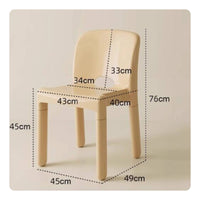 Modern Design Molded Plastic Chair Lightweight Molded Backrest Chair Stackable for Cafe, Dessert Shop
