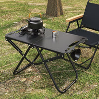 Tactical Folding Table with Lamp Stand and Storage Bag