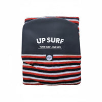 Surfboard Sock Prevents Surfing Sealant Mess Striped Surfboard Sleeve Internal Storage Pocket Stretch Board Sock for Travel
