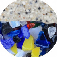 COE90 Fusing Glass Multi-Multicolor Blend Microwave Oven Glass Pieces Hot-Melt for Crafters, Home Studio, Art Projects