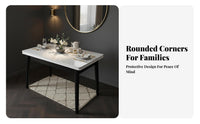 Folding Dining Table with Storage Extendable Design Space-Saving Solution Multi-Functional Multifunctional for Students, Kitchen
