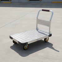 Flatbed Cart with Tie-down Rope Collapsible Platform Hand Truck Padded