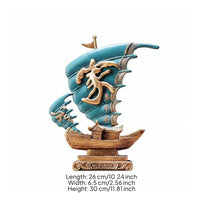 2 Pieces Housewarming Gift Elephant Statue Hand Painted Feng Shui Elephant Decor Handmade Stable Base for Office, Desk