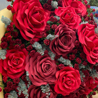 BJ/BAIJIE Large Handmade Paper Rose EVA Simulation for Valentine's Day Window Display