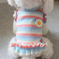 Dog Dress and Cat Dress with Ruffled Skirt, Sleeveless Summer Clothes for Small Dogs and Small Cat Clothes, Casual Style Unisex Spring Outfit