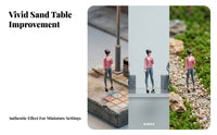 Blue Pants Miniature Decor Tabletop Fairy Garden 1:64 Scale Female Figurine Standing Female Figurine Micro Landscape for Diorama