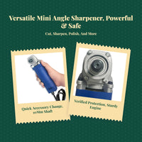 Mini Angle Grinder, Variable Speed Electric Rotary Tool, Grinding, Polishing, Cutting, for DIY Projects, Woodworking, Metalworking, Handcraft
