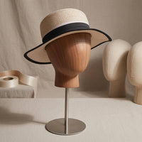 Mannequin Head Stand Stainless Steel Hat Mannequin Head Round Base