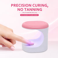 Mini Nail Lamp with USB Charging and Purple Light for Curing Gel Polish
