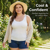 Ice Silk Camisole Tops for Women with Seamless V Neck Design, Lightweight Sleeveless Base Layer for Summer, Breathable Vest