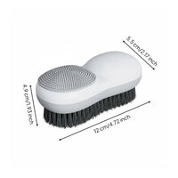 Dual Sided Shoe Brush Comfortable Grip Double Sided Laundry Brush