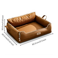 Orthopedic latex dog bed, removable cover
