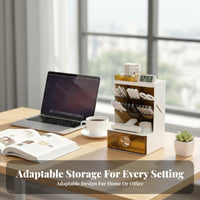 Multi-Compartment Desktop organizer Multiple Compartments for Study Room, household users