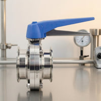 304 Stainless Steel Butterfly Valve with Lever Handle Compact Tri-Clamp Butterfly Valve Rust Resistant TC Fitting Heavy Duty for Homebrewers