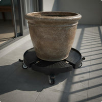 Wheeled Flower Pot Base Non Slip Grid Adjustable Plant Pot Mover Saving Rolling Plant Stand Balcony