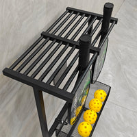 Racket Storage Rack for Pickleball and Table Tennis, Iron, Indoor, Customizable Logo