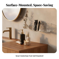 surface-mounted-mountedmountedMounted Toiletry Holder toolno-cost installation Storage Shelf