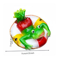 Waterproof Floating Frog Statue Weatherproof Floating Frog Figurine Long-Lasting Lifelike Details for Fountain, Swimming Pool, Aquatic Aquarium