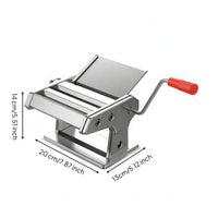 Tabletop Noodle Machine Polished Silver Manual Noodle Maker Hand Crank